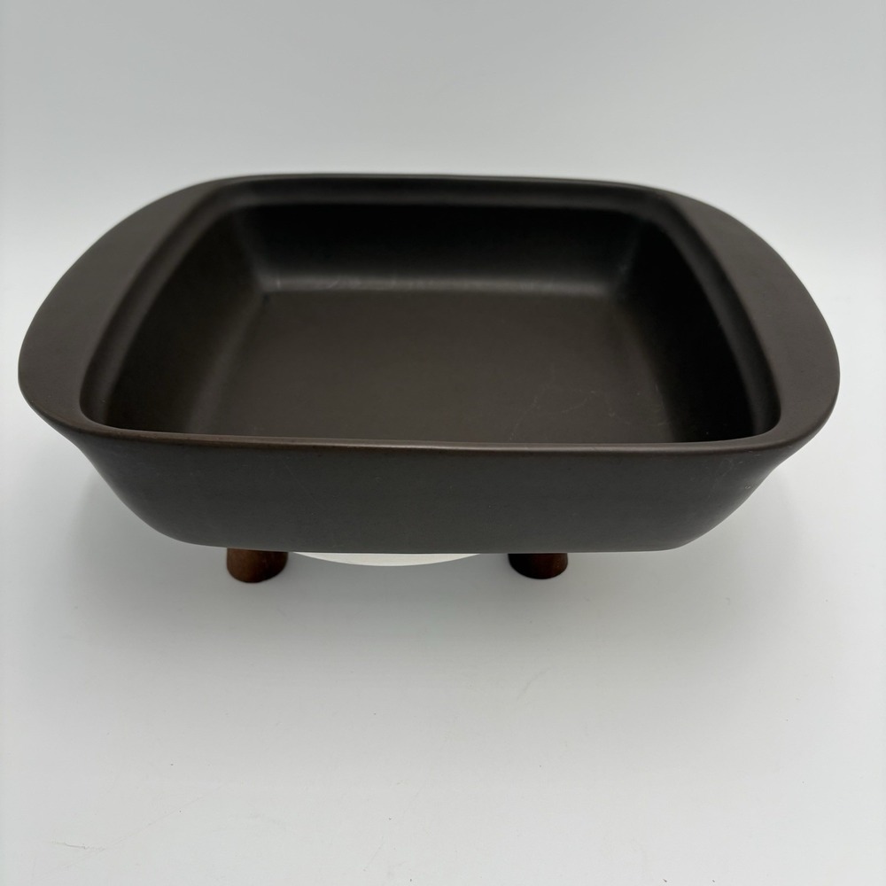 Noritake ColorWave Square Casserole Graphite‎ Chocolate Brown Discontinued